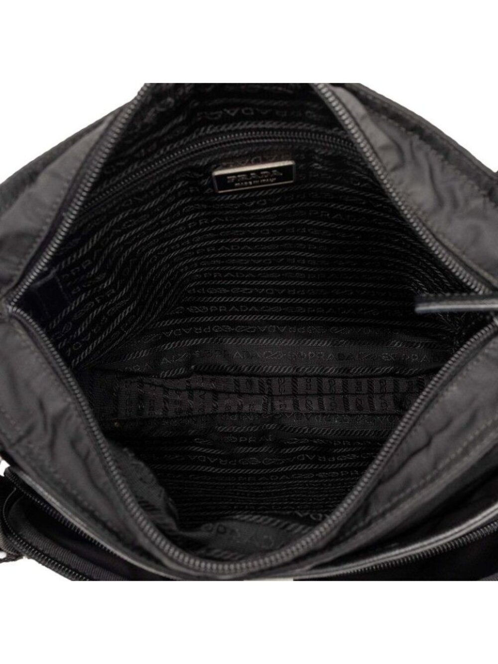 Prada Crossbody Shoulder Bag Black Nylon - Picture 4 of 5